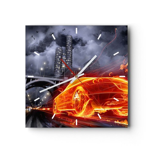 Horloge murale verre - horloge,