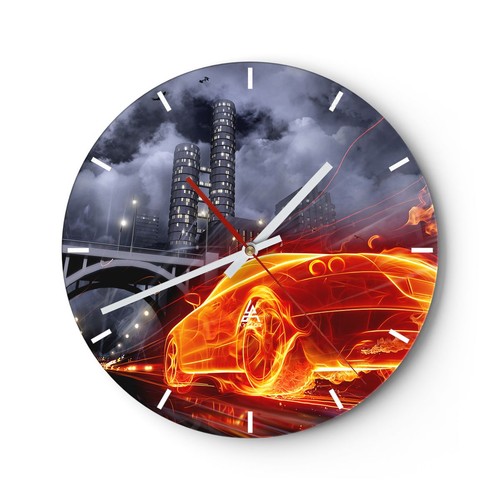 Horloge murale verre - horloge, en